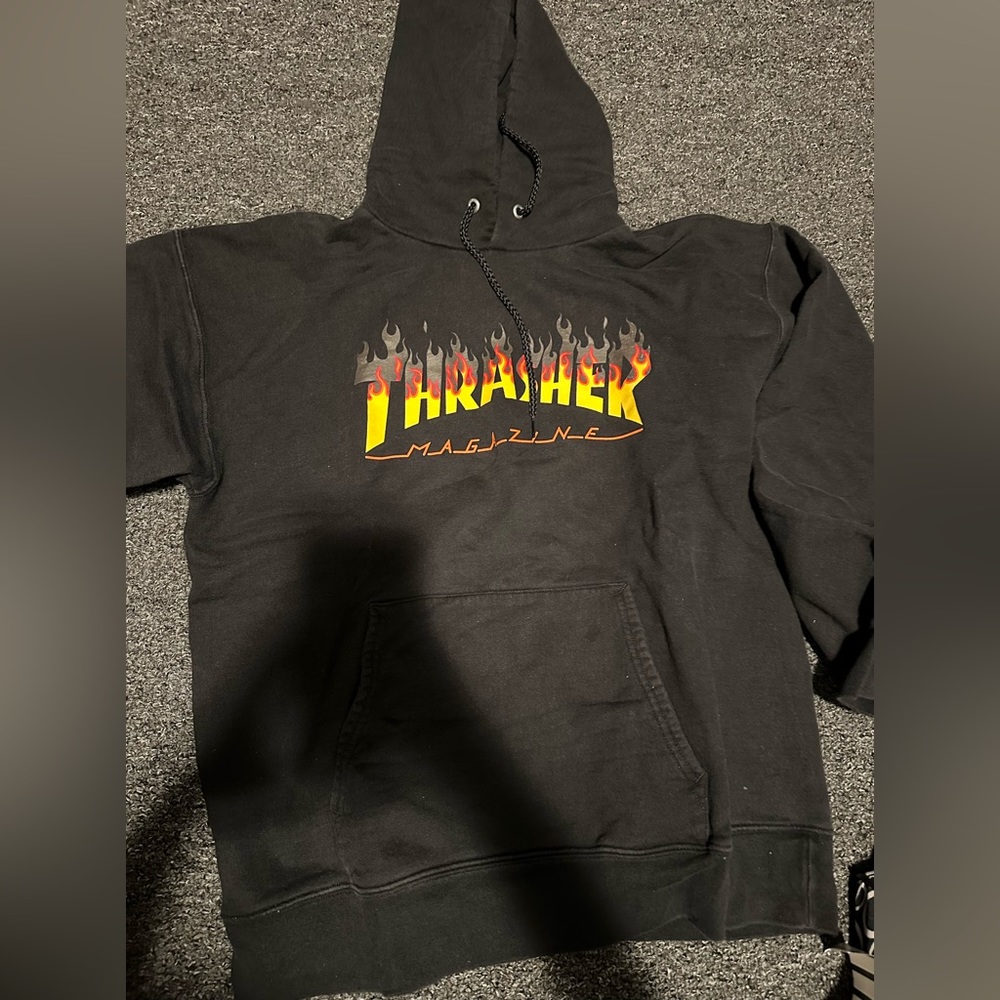 Black thrasher hoodie
